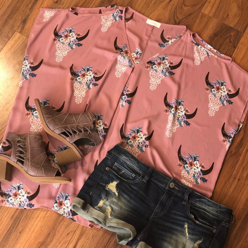 Longhorn kimono tunic